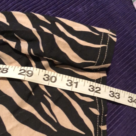 river island zebra print long sleeve minidress w/keyhole neckline SZ 8 (UK 12) - Picture 15 of 17